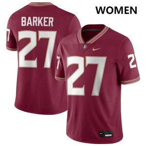 #27 Ashlynd Barker Florida State Seminoles Garnet Women Jerseys Game College Football 527461-480
