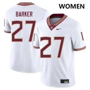 #27 Ashlynd Barker FSU Seminoles White Women Jersey University College Football 614534-977