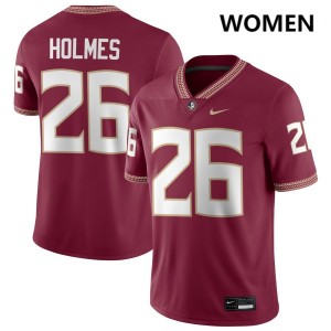 #26 Caziah Holmes FSU Garnet Womens Jerseys NCAA College Football 597155-846