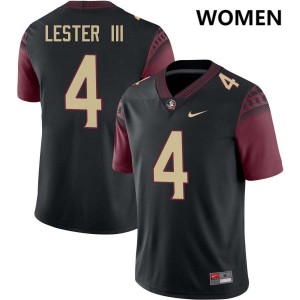 #4 Charles Lester III FSU Black Women Jersey Embroidery College Football 707985-599