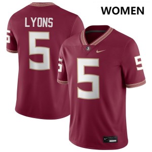 #5 Daniel Lyons FSU Garnet Women's Jersey 2025 College Football 352159-137