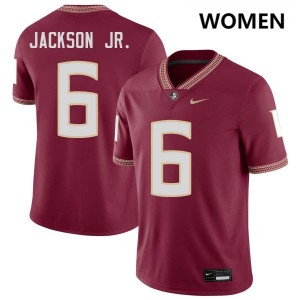 #6 Darrell Jackson Jr. Florida State Garnet Women Jerseys Game College Football 661300-711