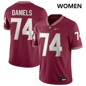 #74 Jonathan Daniels Seminoles Garnet Womens Jersey 2025-26 College Football 248143-734
