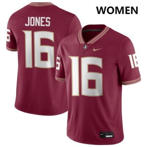 #16 Quindarrius Jones Florida State Seminoles Garnet Women Jersey Limited College Football 709785-491