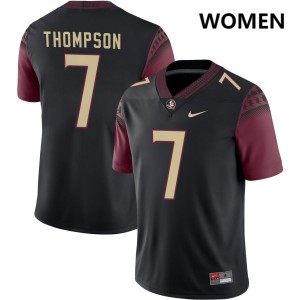 #7 Stefon Thompson FSU Seminoles Black Womens Jerseys High School College Football 699527-614