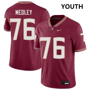 #76 Adrian Medley Seminoles Garnet Youth Jersey Alumni College Football 197863-268