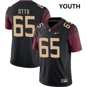 #65 Andre Otto FSU Black Youth Jerseys NCAA College Football 896810-802
