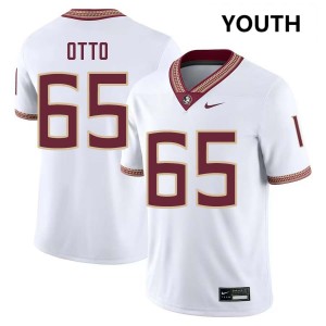 #65 Andre Otto Florida State Seminoles White Youth Jerseys University College Football 306255-505
