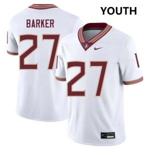 #27 Ashlynd Barker FSU White Youth Jersey 2025-26 College Football 978028-338