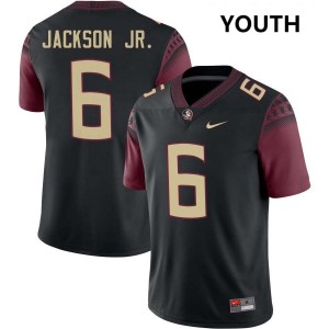 #6 Darrell Jackson Jr. Florida State Black Youth Jersey 2025 College Football 245439-549