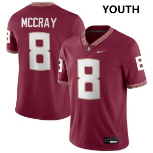 #8 Deante McCray Florida State Seminoles Garnet Youth Jersey University College Football 746198-281