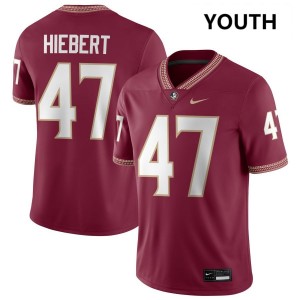 #47 Donny Hiebert Noles Garnet Youth Jerseys High School College Football 893916-627