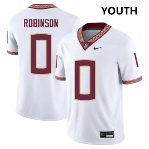 #0 Duce Robinson FSU Seminoles White Youth Jersey 2025-26 College Football 761104-256