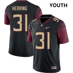 #31 Elijah Herring Florida State Black Youth Jersey Embroidery College Football 569957-645