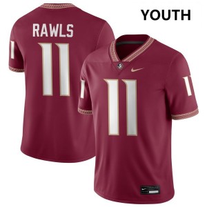 #11 Ja'Bril Rawls Noles Garnet Youth Jersey 2025 College Football 151296-541