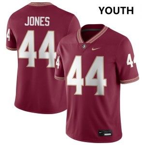 #44 Jaden Jones Noles Garnet Youth Jerseys NCAA College Football 916749-570