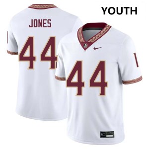 #44 Jaden Jones Florida State White Youth Jersey 2025-26 College Football 447136-634