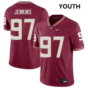 #97 Jayson Jenkins Florida State Garnet Youth Jersey University College Football 513148-809
