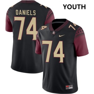 #74 Jonathan Daniels FSU Black Youth Jerseys 2025-26 College Football 212356-370
