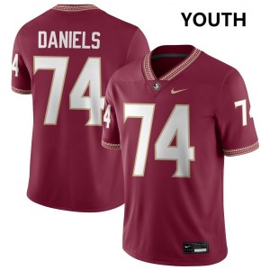 #74 Jonathan Daniels FSU Garnet Youth Jersey 2025 College Football 161757-966