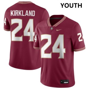 #24 K.J. Kirkland Florida State Seminoles Garnet Youth Jerseys High School College Football 500549-720