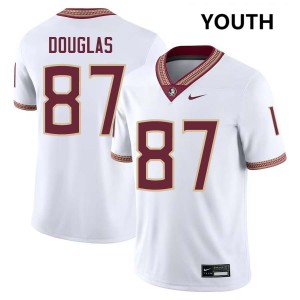 #87 Markeston Douglas Florida State White Youth Jerseys Replica College Football 185552-299