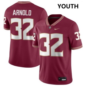 #32 Mason Arnold Seminoles Garnet Youth Jerseys Replica College Football 166381-155