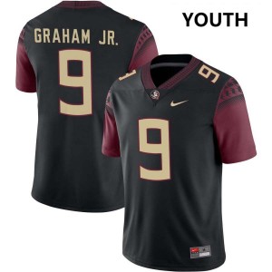 #9 Omar Graham Jr. Florida State Black Youth Jersey 2025 College Football 321930-908