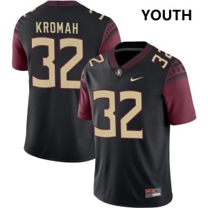 #32 Ousmane Kromah Seminoles Black Youth Jersey Stitched College Football 144910-850