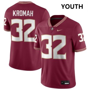 #32 Ousmane Kromah FSU Seminoles Garnet Youth Jersey NCAA College Football 120981-766