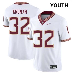 #32 Ousmane Kromah Noles White Youth Jersey 2025-26 College Football 498041-722
