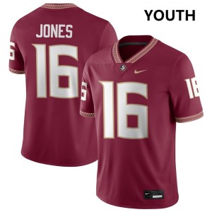 #16 Quindarrius Jones Florida State Seminoles Garnet Youth Jerseys Embroidery College Football 627070-864