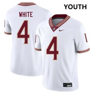 #4 Squirrel White Seminoles White Youth Jerseys 2025-26 College Football 852614-619