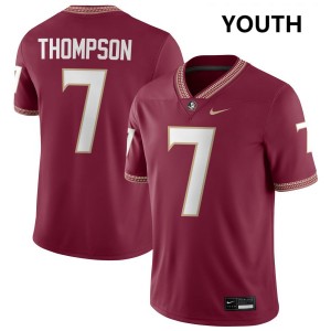 #7 Stefon Thompson Noles Garnet Youth Jersey Game College Football 370134-895